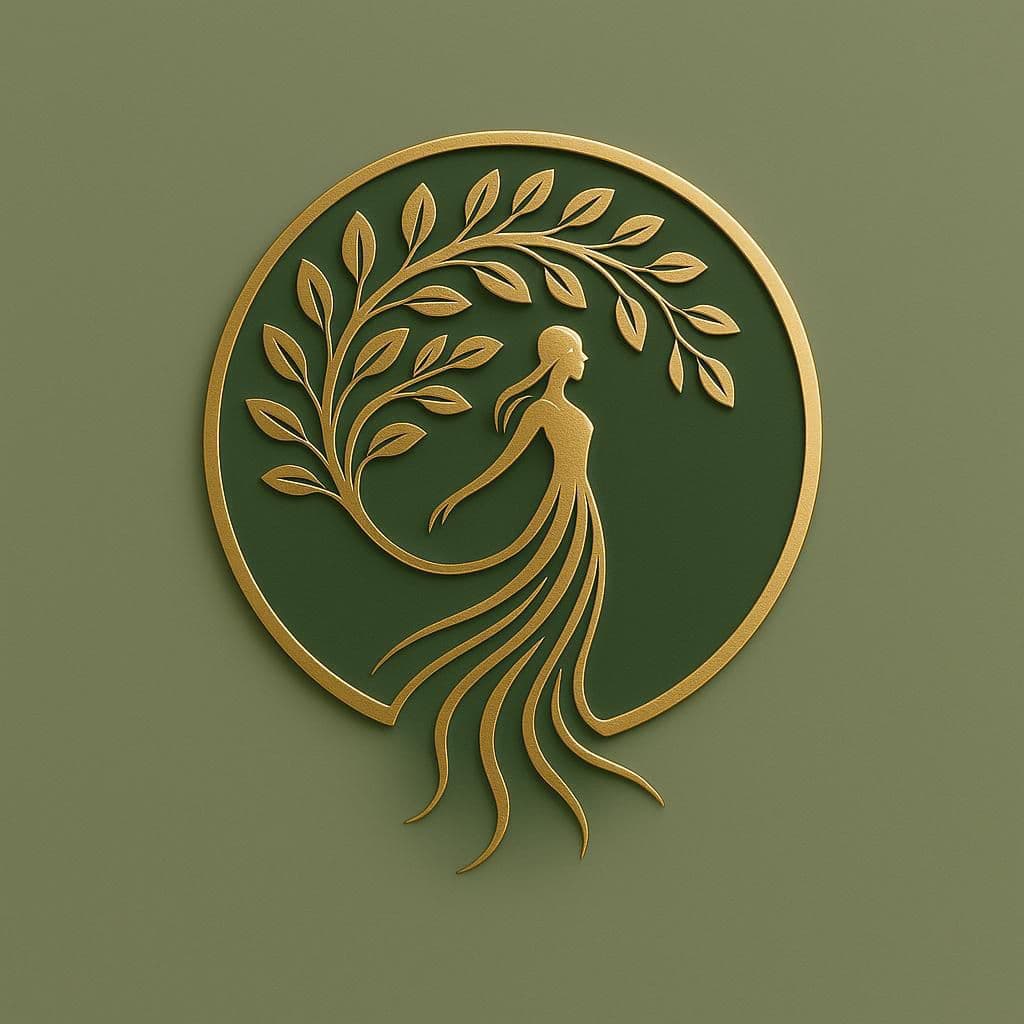 Botanical female-profile logo reading Lady Nature.