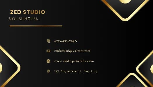 Minimalist gold business card