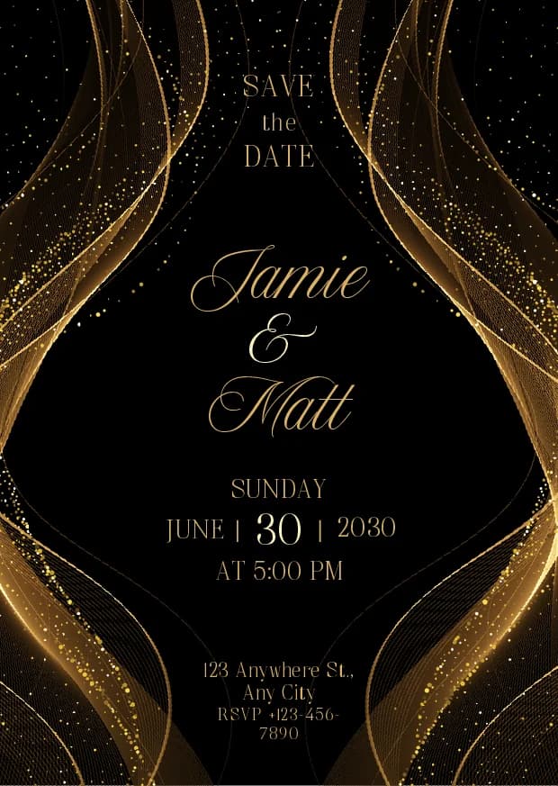 Luxury wedding invitation suite
